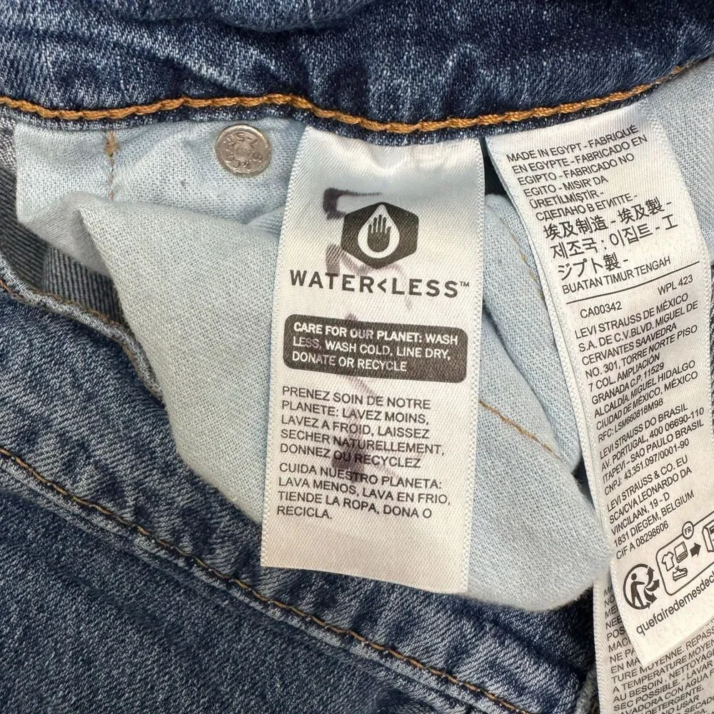 Levi's 541 Athletic Fit Tapered  Denim Jeans Mens 38x32 Blue Medium Wash Stretch